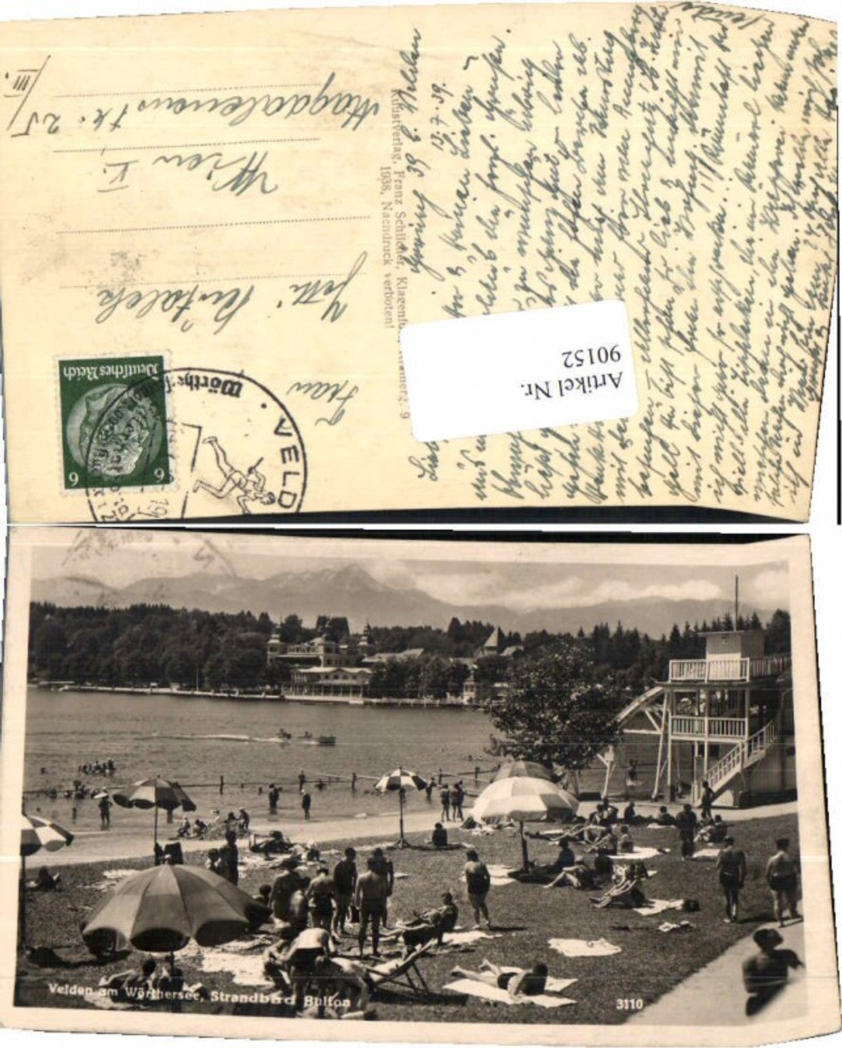 90152,Velden am Wörthersee Strandbad Bulfon 1939
