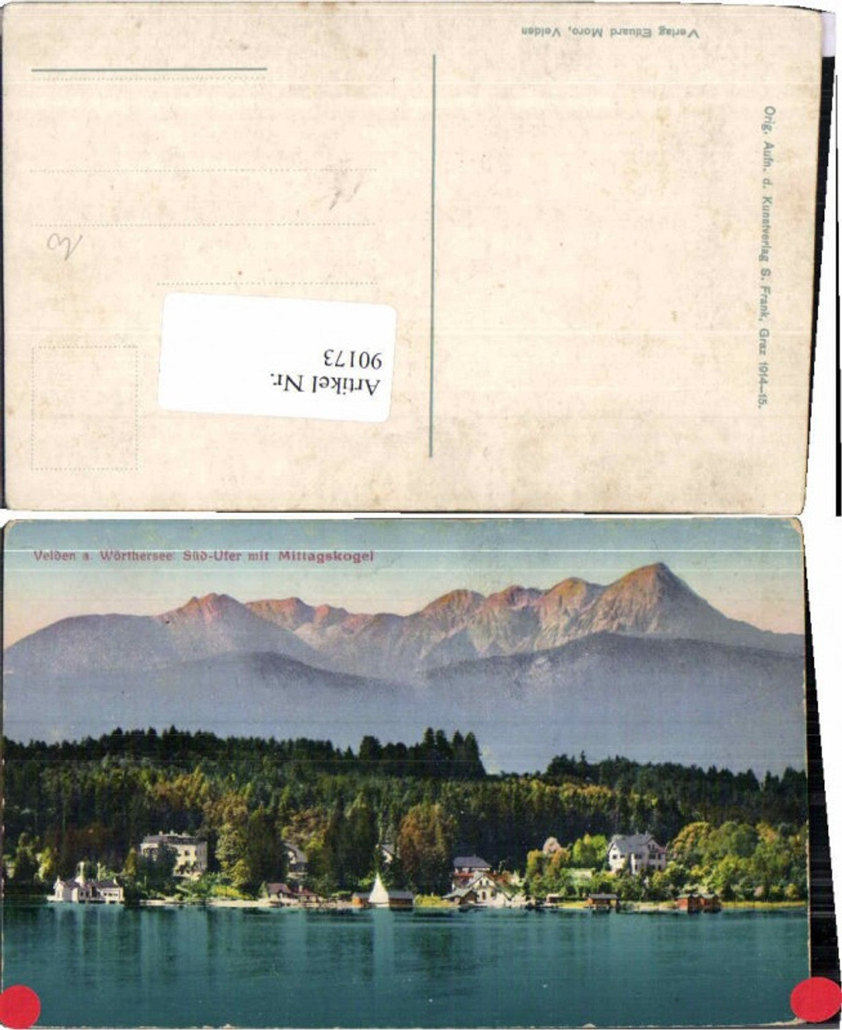 90173,Velden am Wörthersee Süd Ufer 1914 COLOR