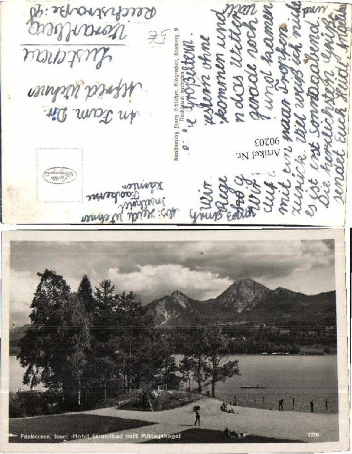 90203,Faakersee Faak Hotel Strandbad Leute 1940