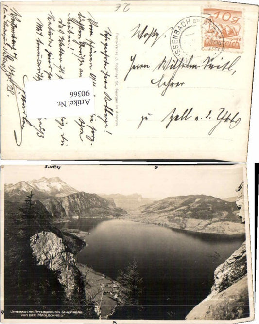 90366,Unterach am Attersee Schafberg 1920