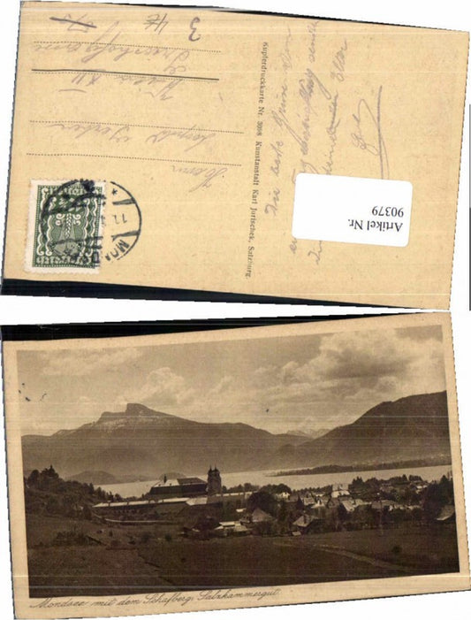 90379,Mondsee m. Schafberg Kupfertiefdruck