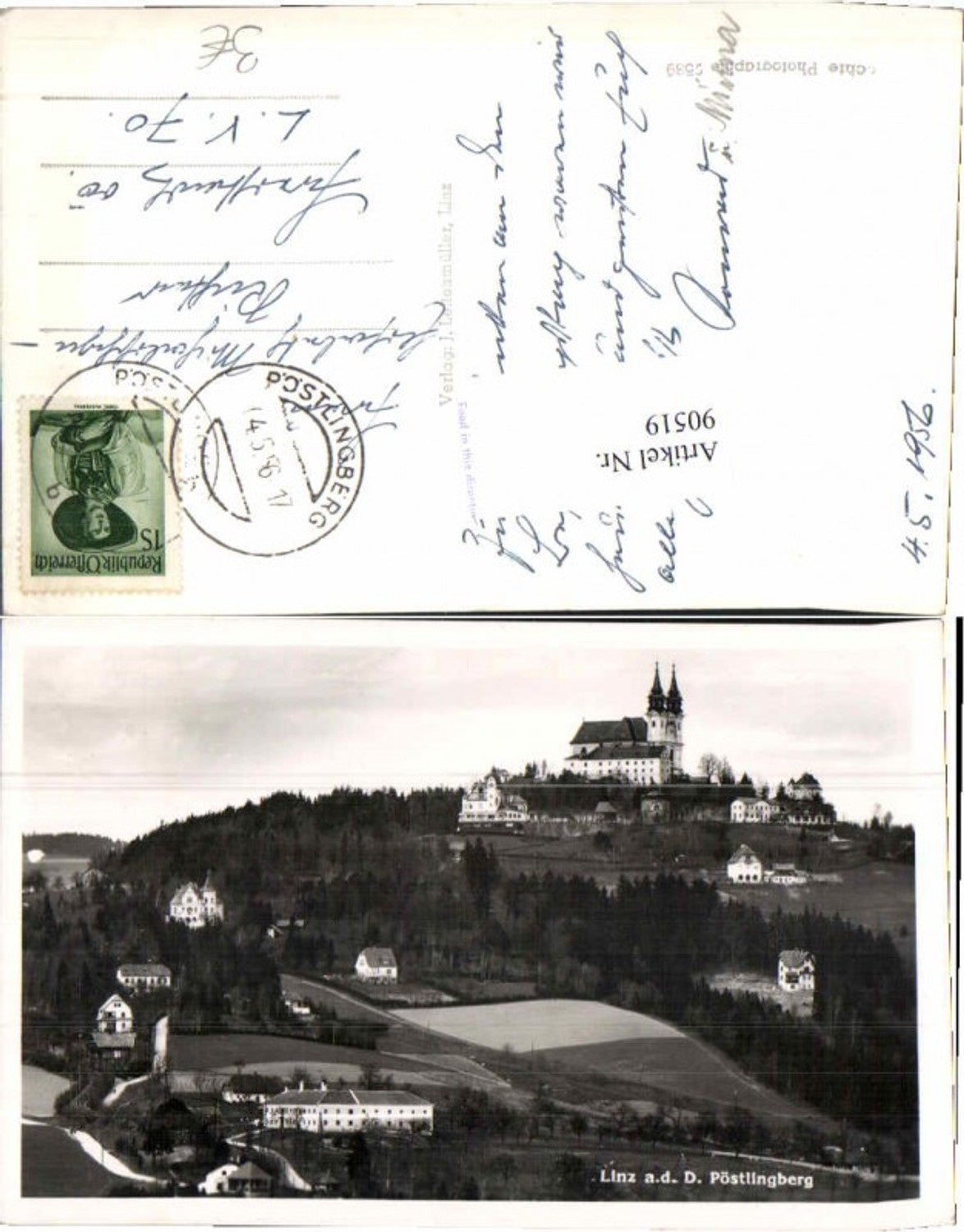 90519,Linz a.d. Donau Pöstlingberg Häuserpartie