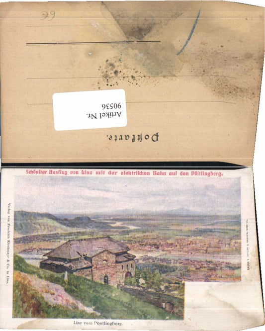 90536,Linz a.d. Donau Pöstlingberg Litho 1900