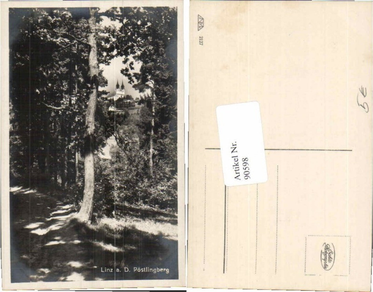 90598,Linz a.d. Donau Pöstlingberg Waldweg 1935