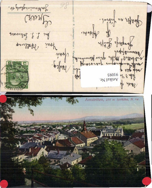 91093,Amstetten Totale um 1916