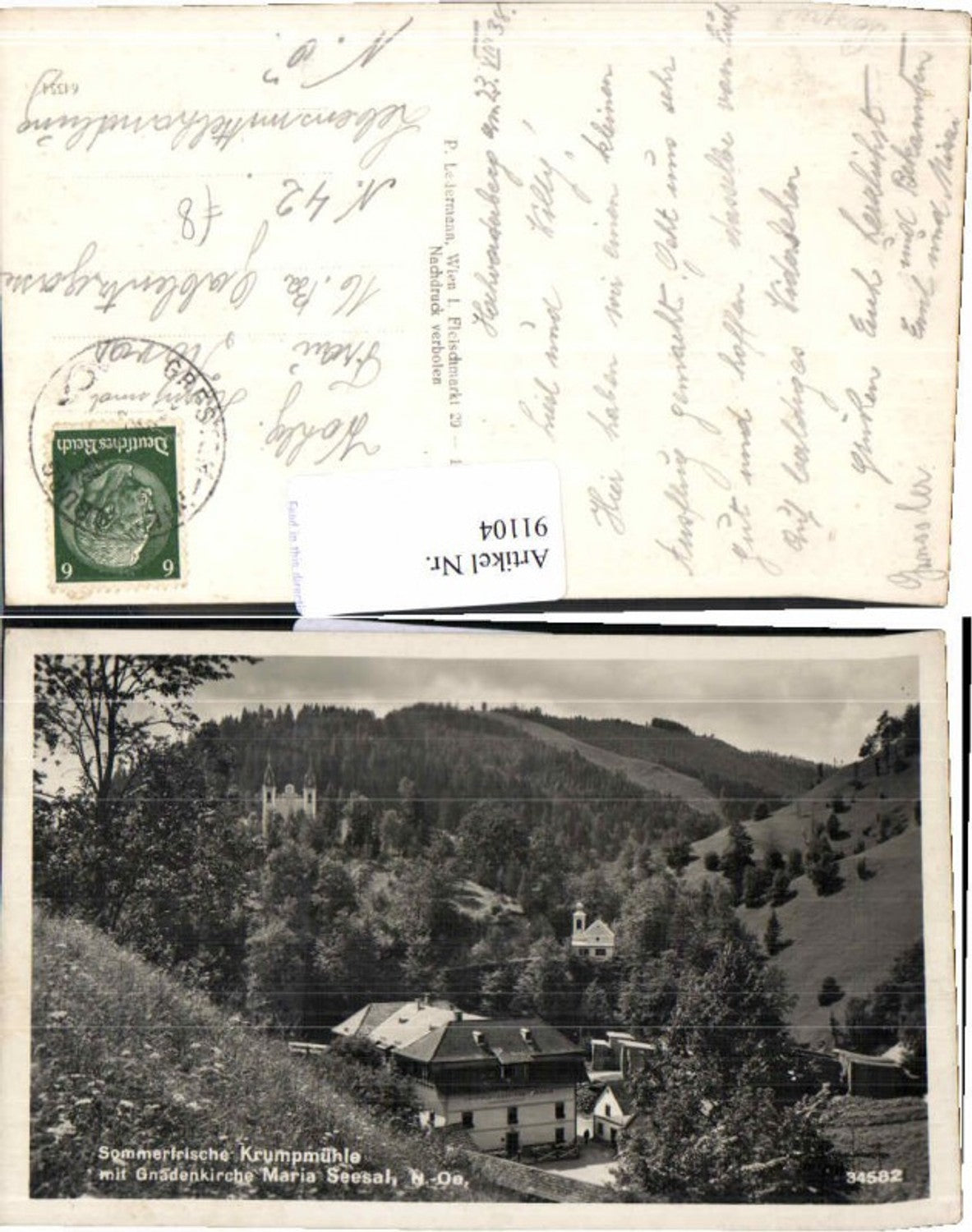 91104,Sommerfrische Krumpmühle Maria Seesal Ybbsitz 1938
