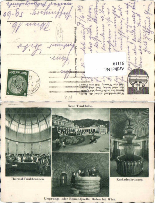 91119,Baden b. Wien Mehrbildkarte 1935