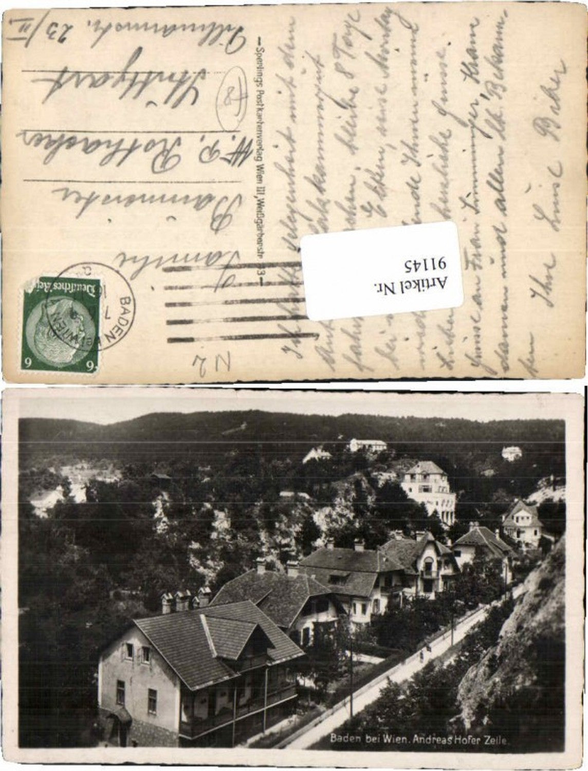 91145,Baden b. Wien Andreas Hofer Zeile 1935
