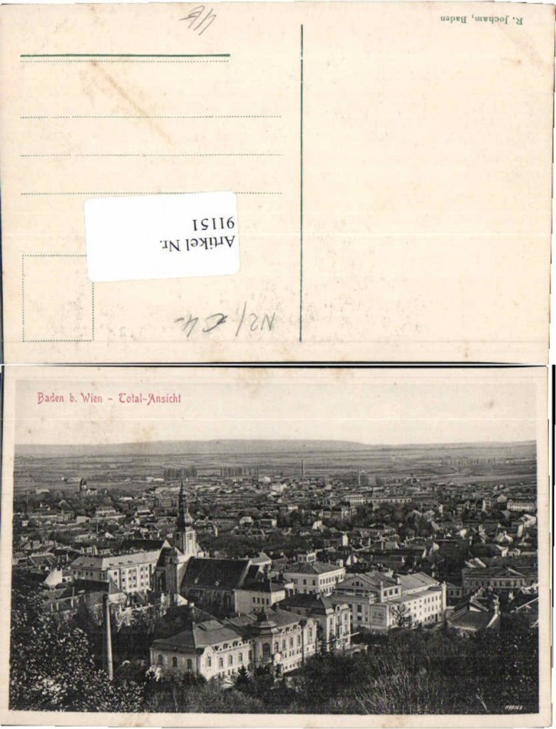 91151,Baden b. Wien Totale 1920
