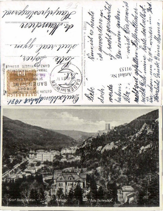 91153,Baden b. Wien Rauhenstein Helenental