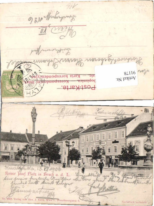 91178,Kaiser Josef Platz in Bruck a.d. Leitha 1899