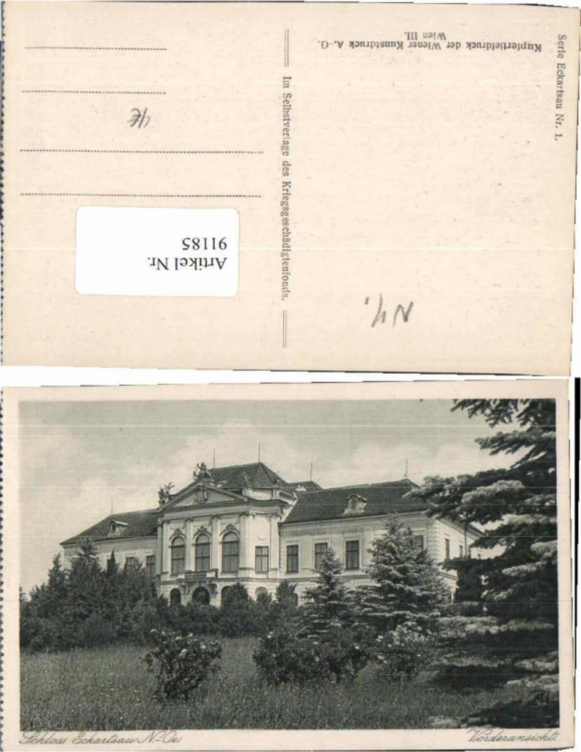 91185,Eckartsau Vorderseite Schloss