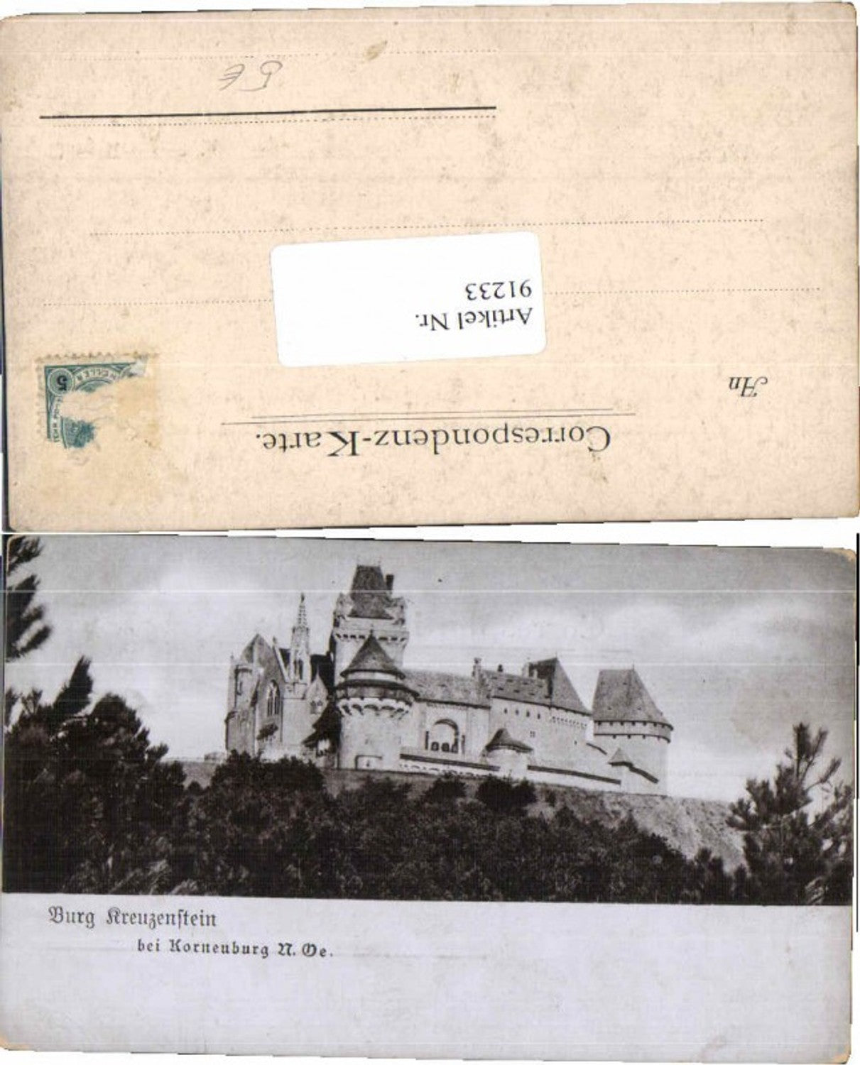 91233,Burg Kreuzenstein Leobendorf Korneuburg 1900