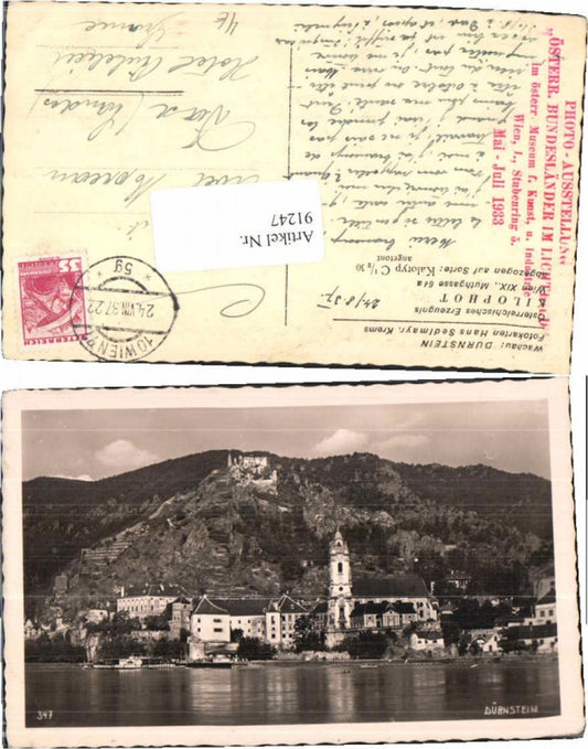 91247,Dürnstein Wachau m. Donau Dampfer Sedlmayer 347