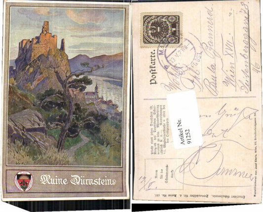 91252,Dt. Schulverein 137 Ruine Dürnstein Wachau