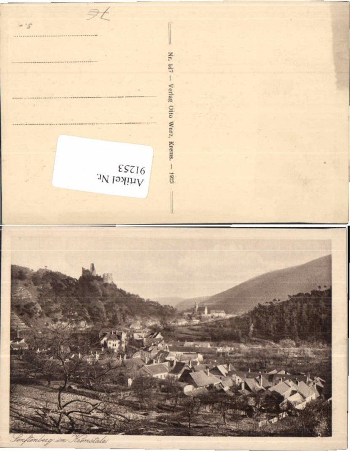 91253,Senftenberg im Kremstal bei Krems 1923