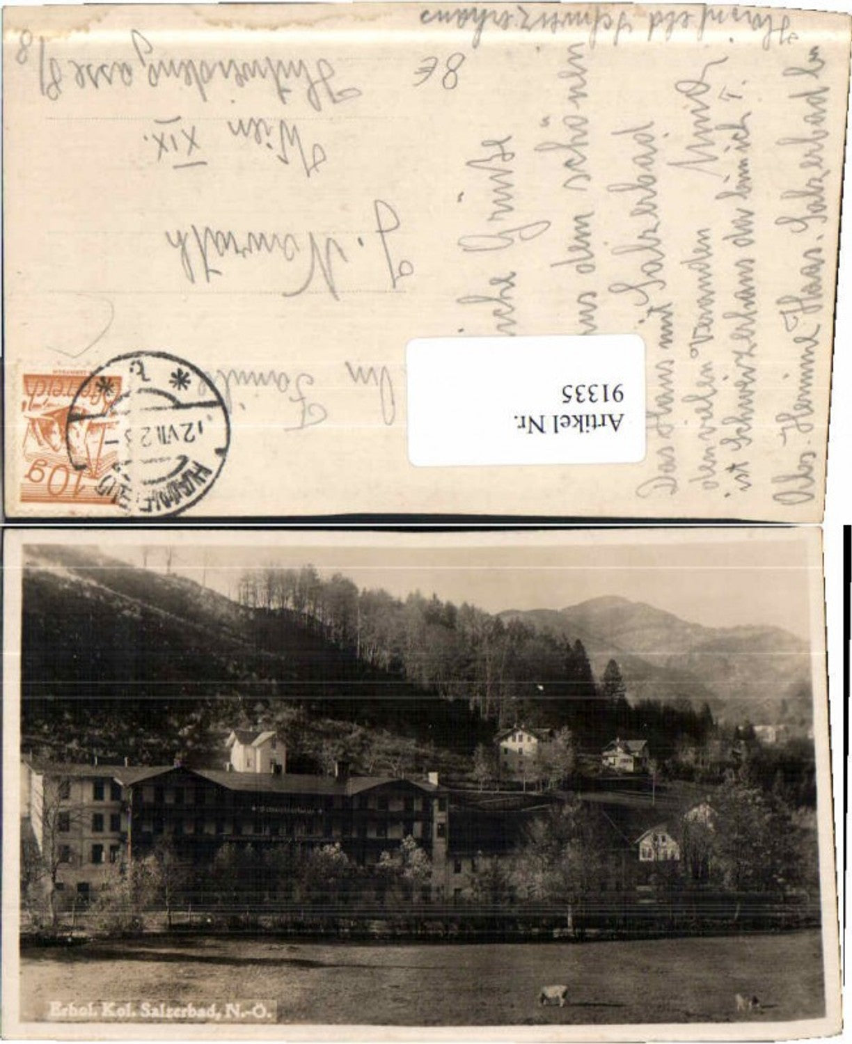 91335,Salzerbad bei Lilienfeld Hainfeld 1923