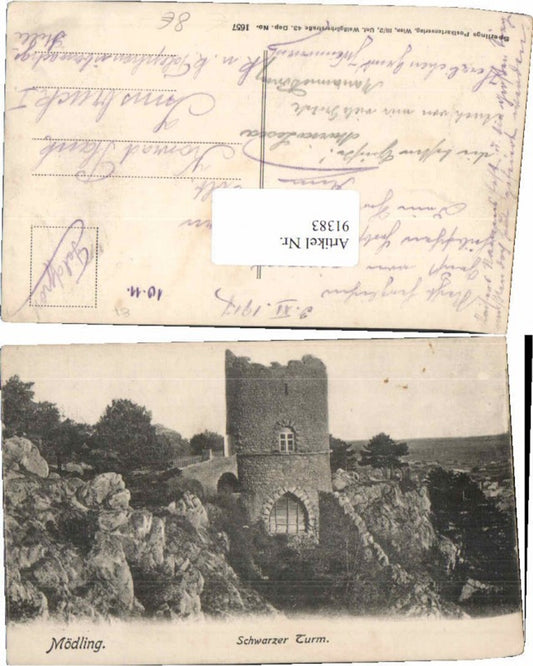 91383,Mödling bei Wien Schwarzer Turm 1917