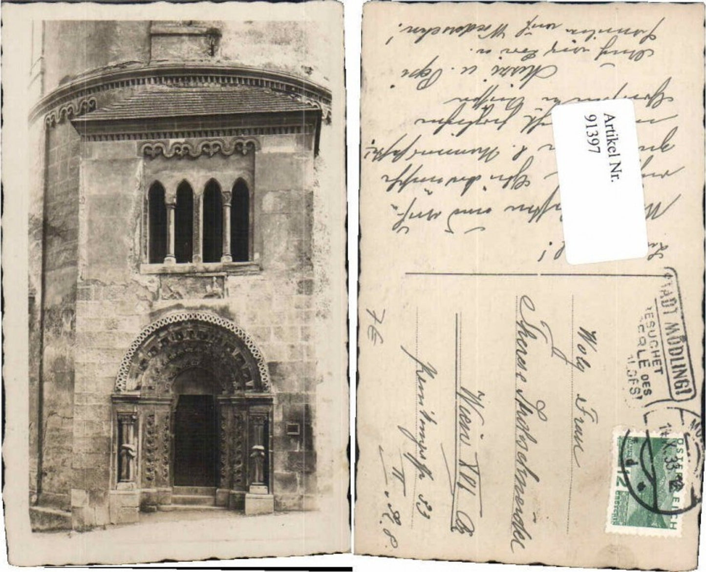 91397,Mödling Detailansicht 1937