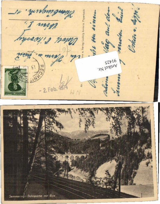 91425,Semmeringbahn Semmering Bahnpartie Rax Viadukt
