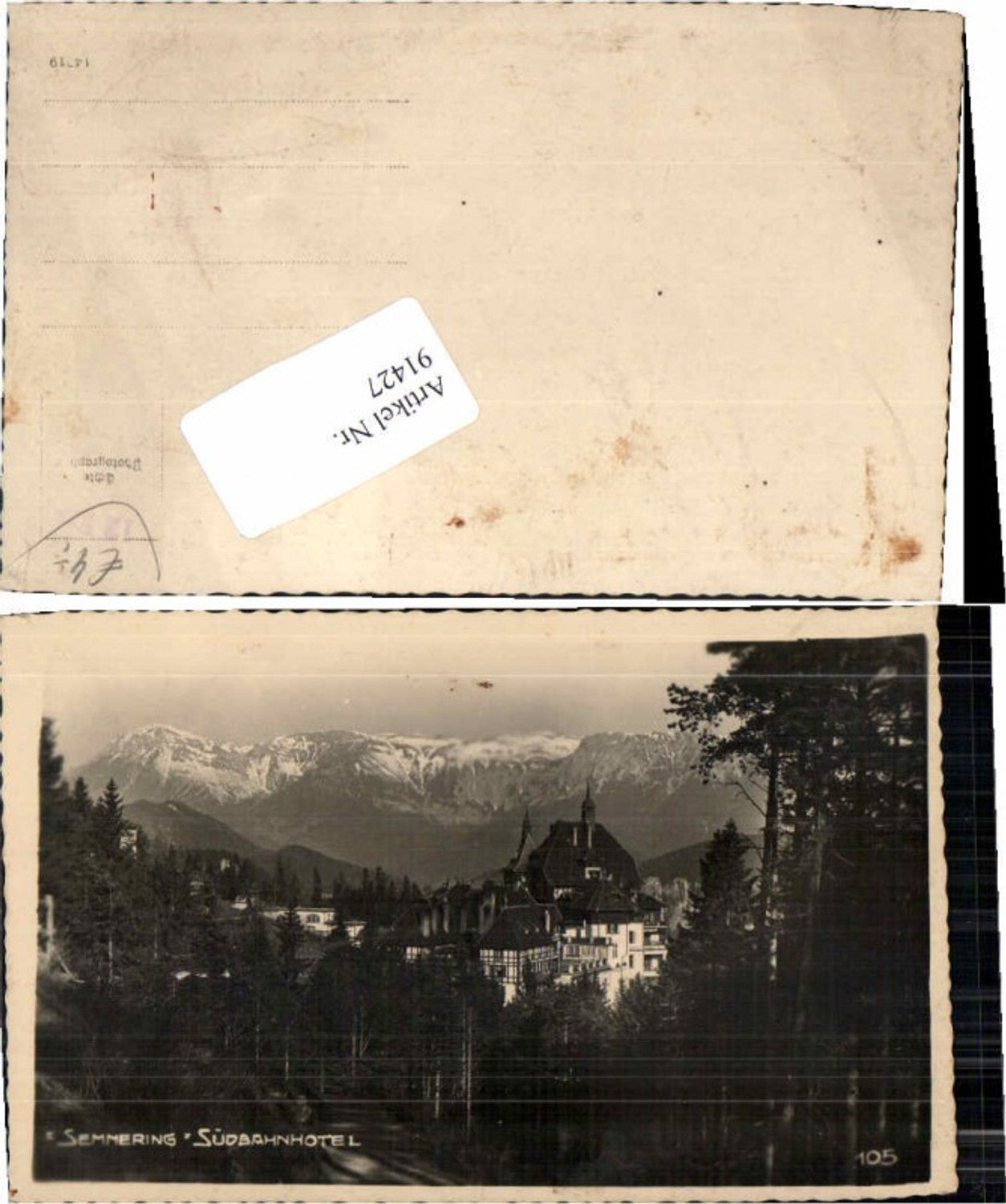 91427,Semmering Südbahnhotel Partie 1930