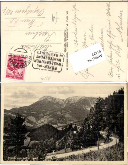 91437,Strasse v. Orthof gegen Rax Reichenau Semmering