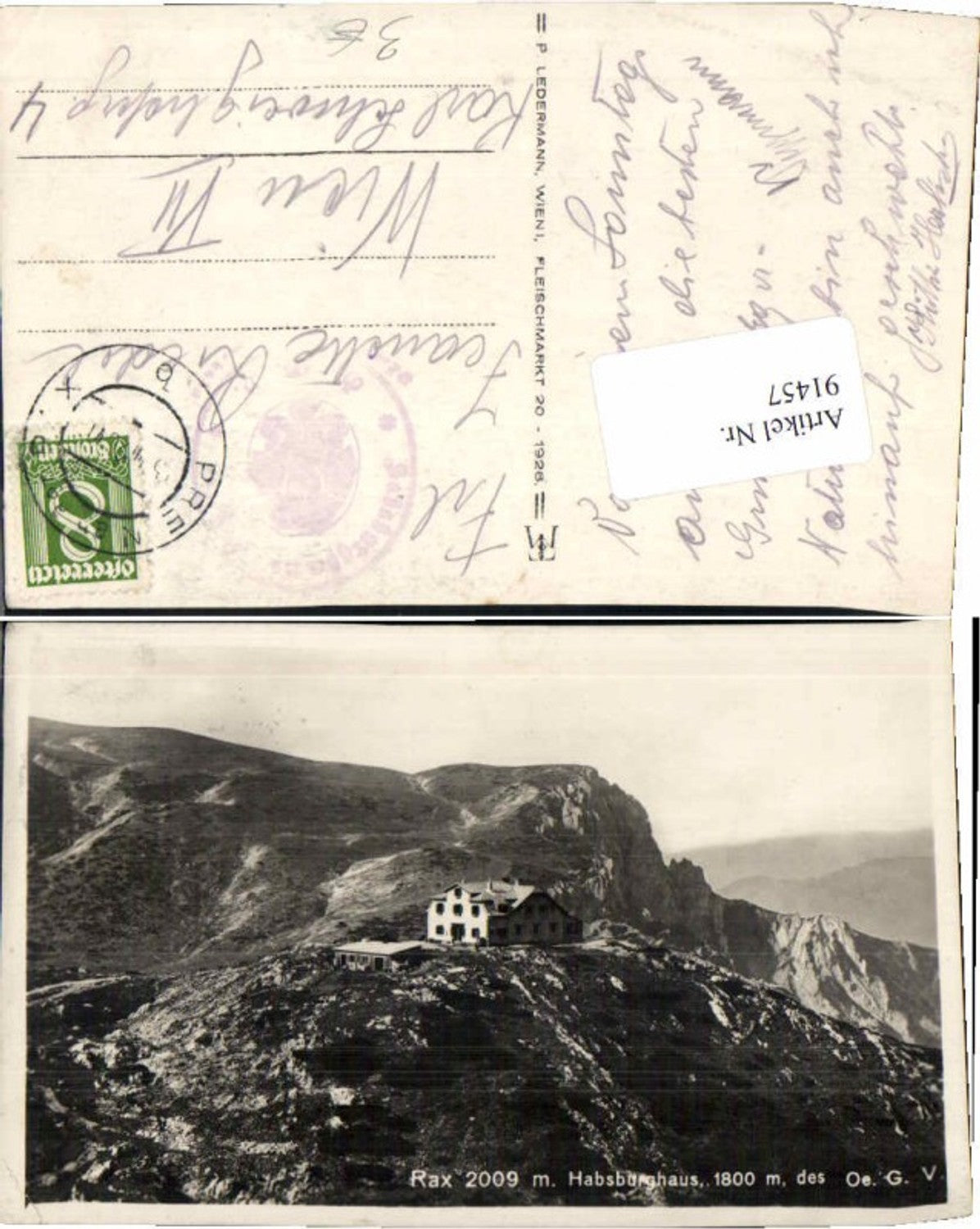 91457,Rax Reichenau Habsburghaus 1926