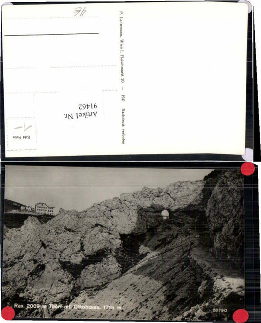 91462,Rax Thörl Ottohaus Reichenau 1941