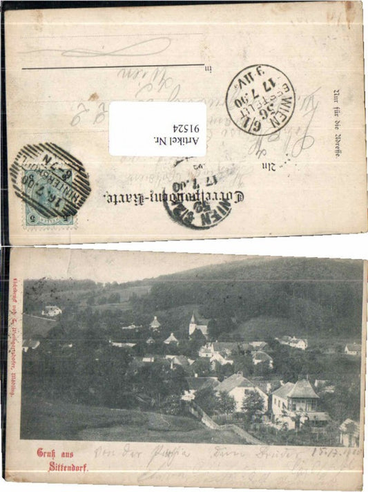 91524,Gruss aus Sittendorf Wienerwald b. Mödling 1899
