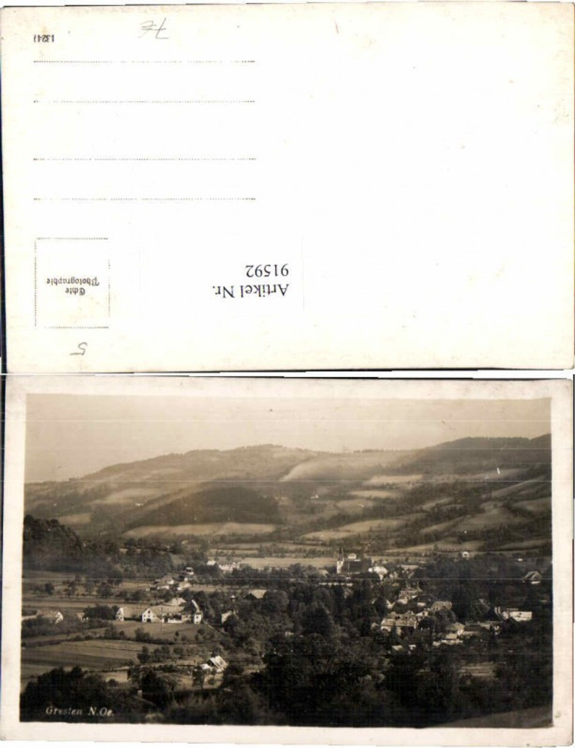 91592,Gresten Totale vom Ort 1930