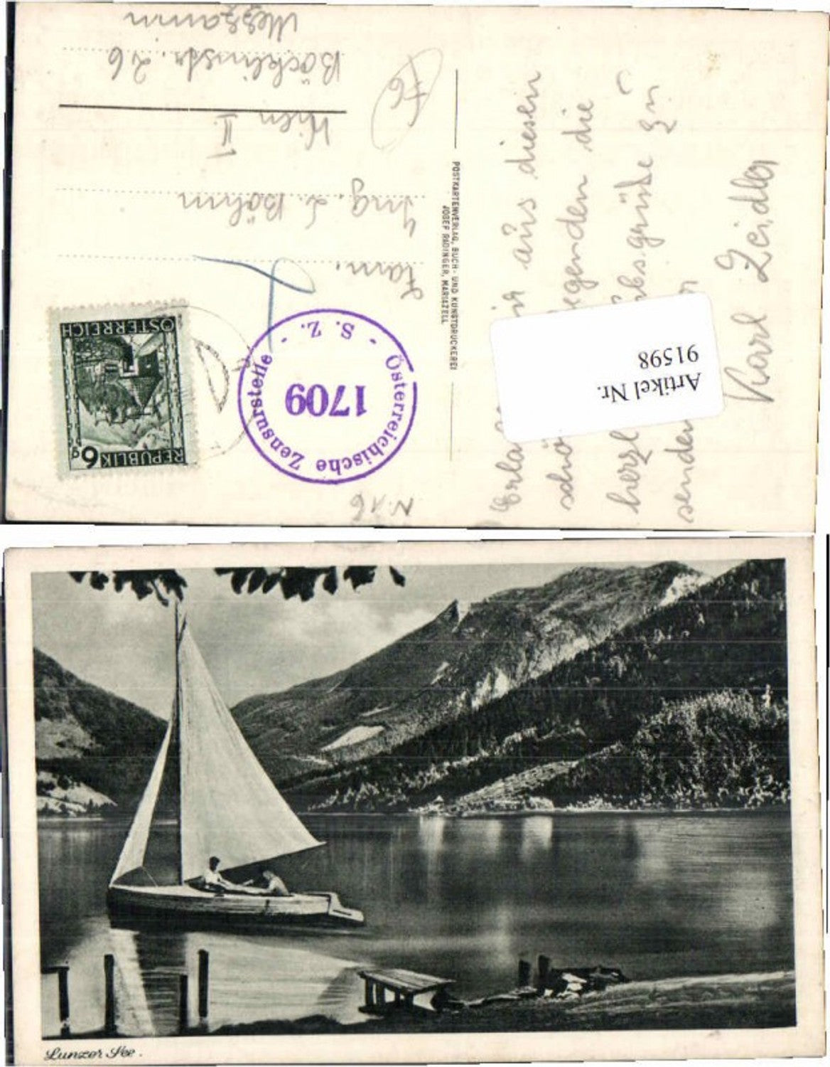 91598,Lunzersee Lunz am See Segelboot Boot