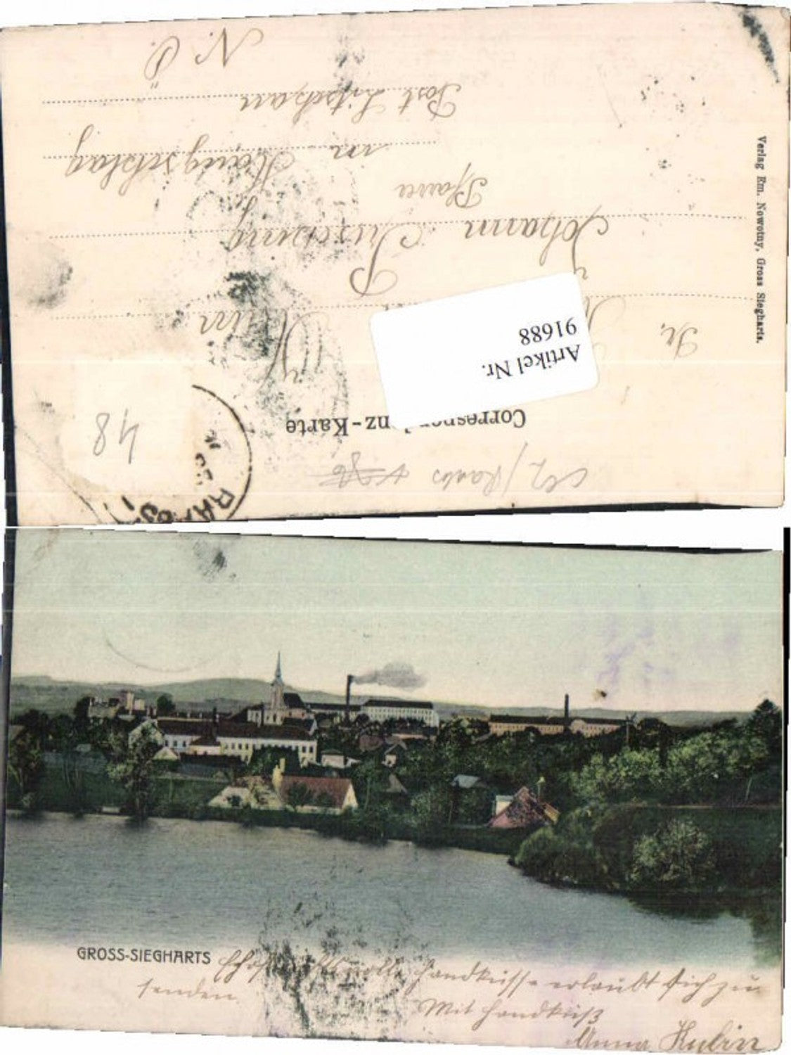 91688,Gross Siegharts Partie um 1900 Raabs