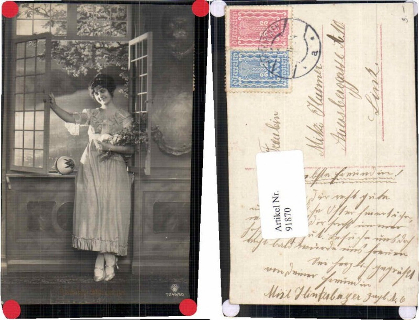 91870,Ostern Süsse Frau Ostereier fenster RPH SBW