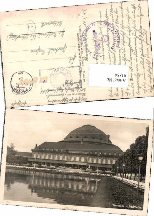 91884,Hannover Stadthalle Partie 1940 Feldpost