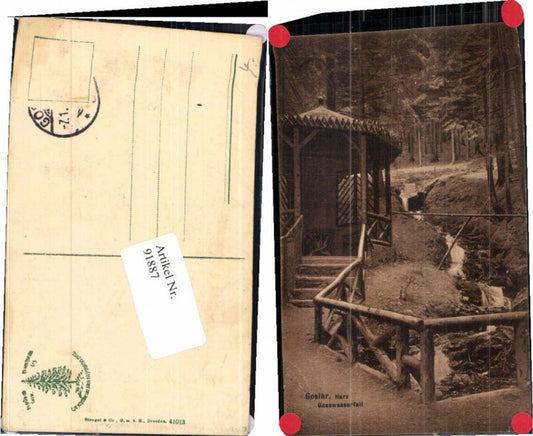 91887,Goslar Gosewasserfall 1910 pub Stengel Co 41013