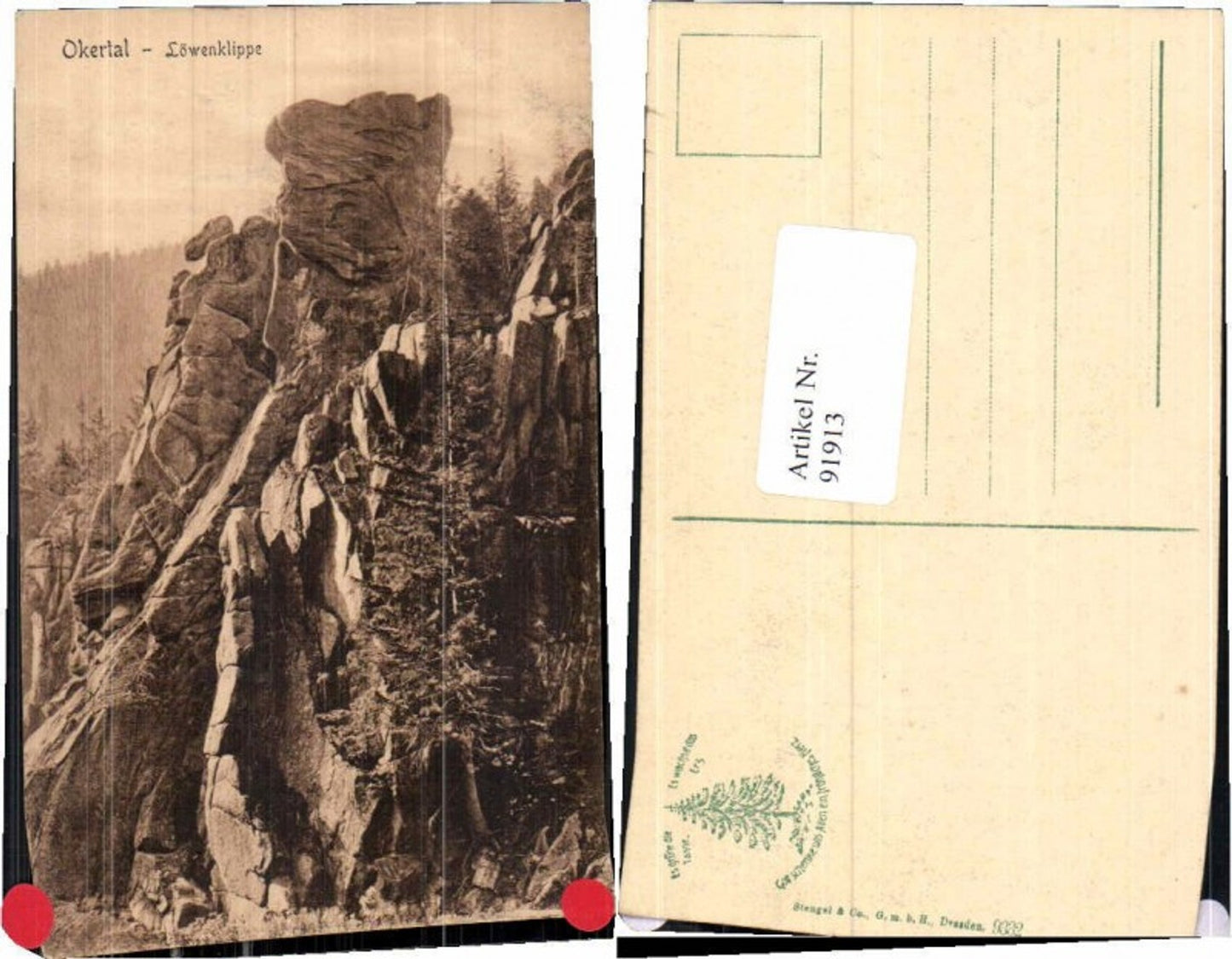 91913,Okertal Löwenklippe Goslar pub Stengel Co 9332