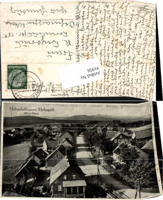 91926,Hohegeiß am Harz Strassenansicht