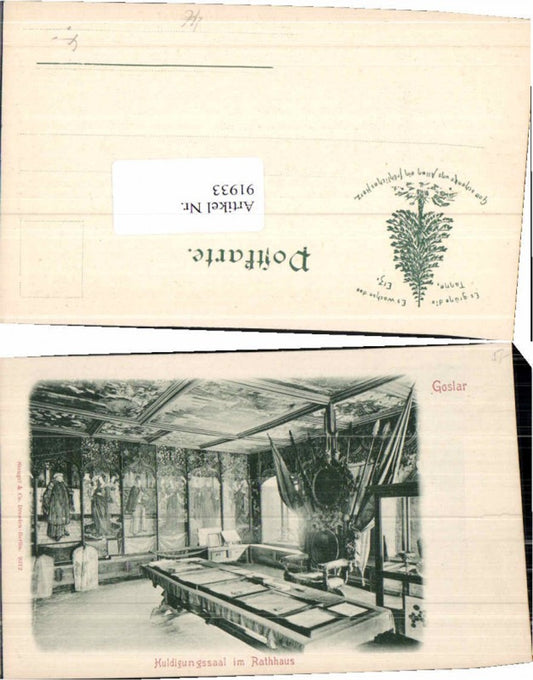 91933,Goslar Huldigungssaal im Rathaus 1900