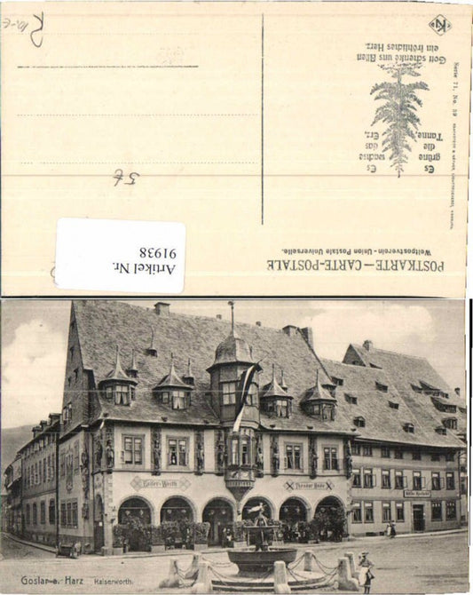 91938,Goslar im Harz Kaiserworth Brunnen