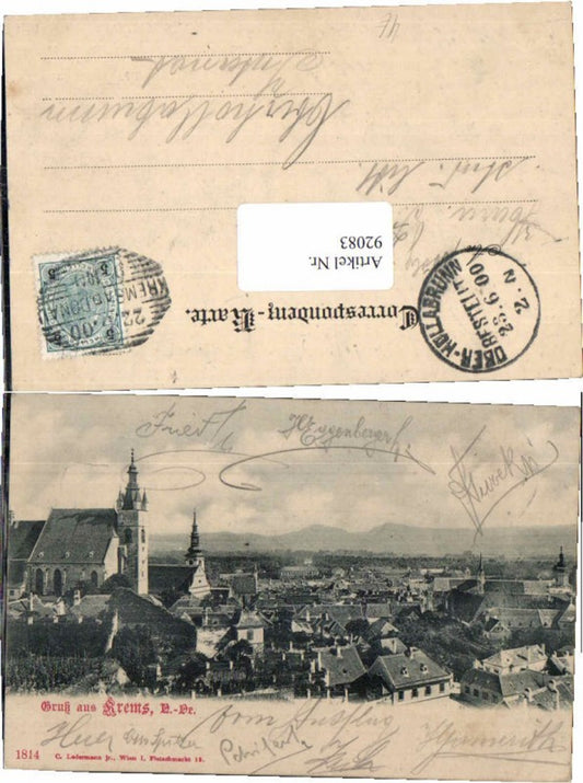 92083,Gruss aus Krems a.d. Donau 1899