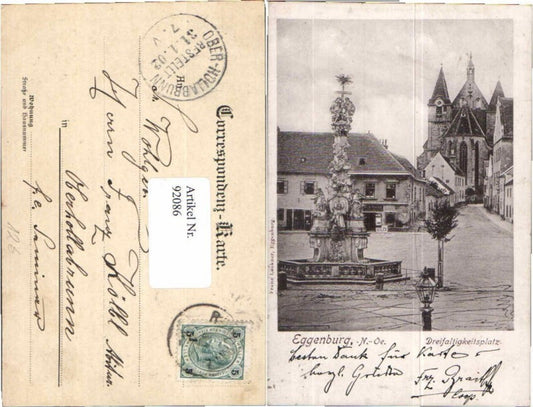 92086,Eggenburg Partie am Dreifaltigkeitsplatz 1900