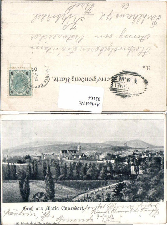 92104,Gruss aus Maria Enzersdorf Totale 1899