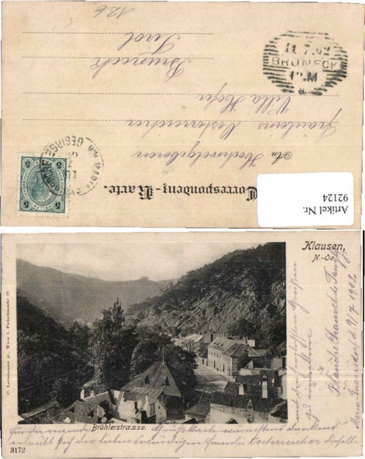 92124,Klausen Leopoldsdorf Baden Brühlerstrasse 1898