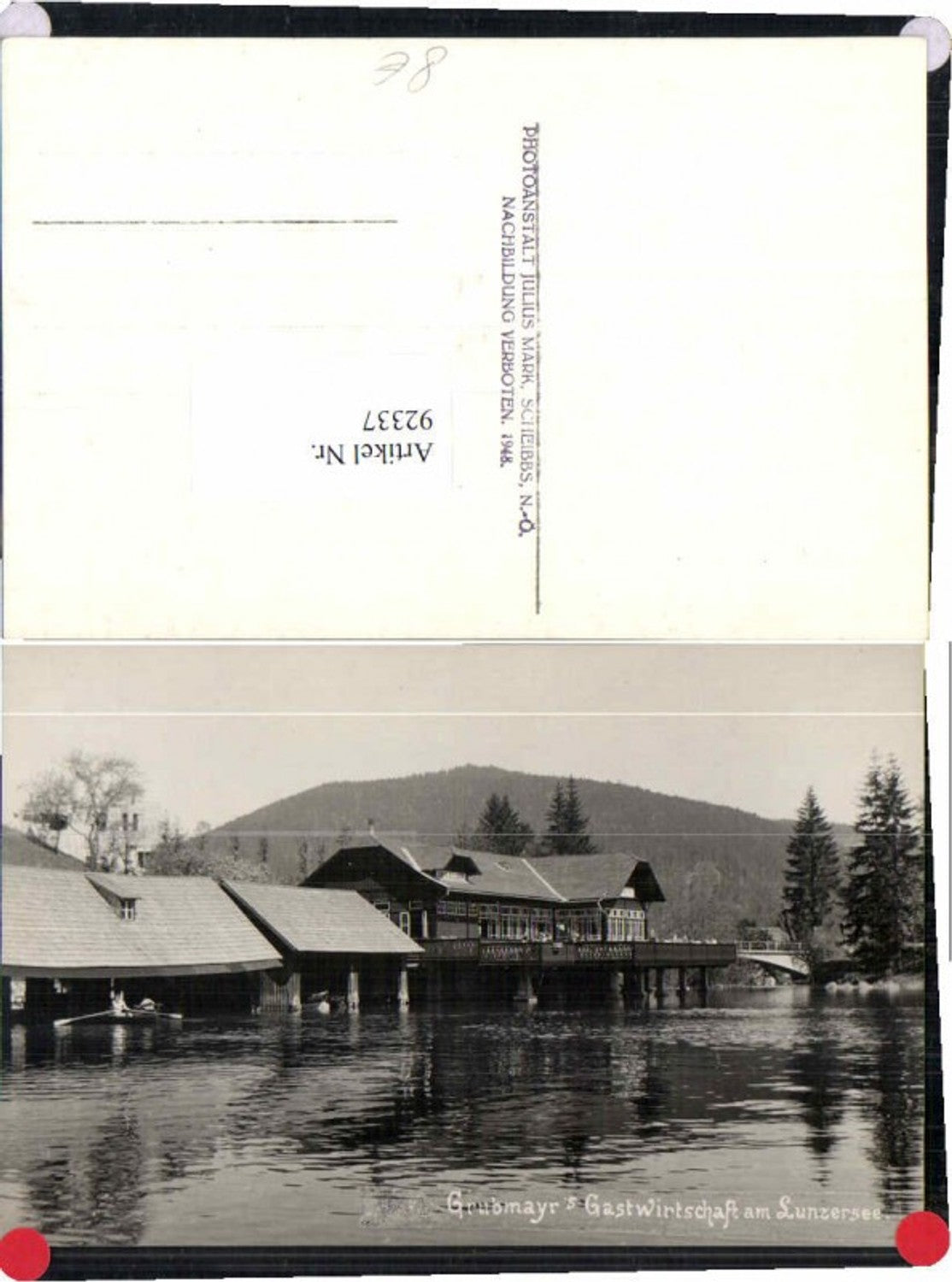 92337,Grubmayrs Gasthaus in Lunz am See Lunzersee 1948