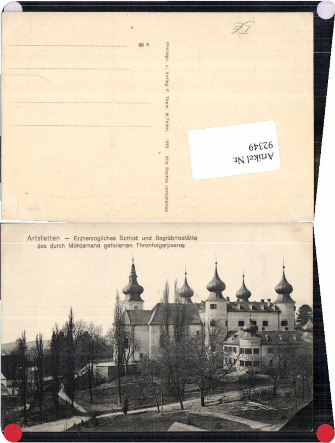 92349,Artstetten b. Melk Schloss 1915