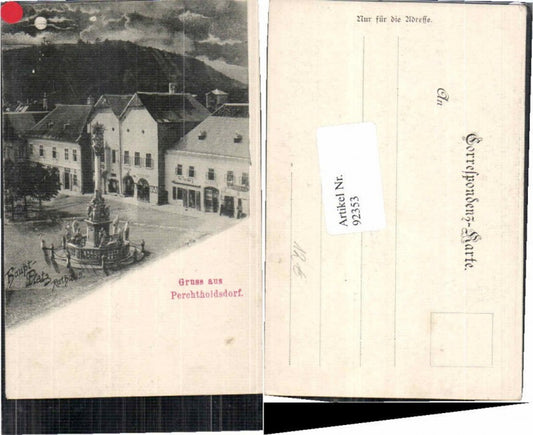 92353,Gruss aus Perchtoldsdorf Hauptplatz Rathaus 1899