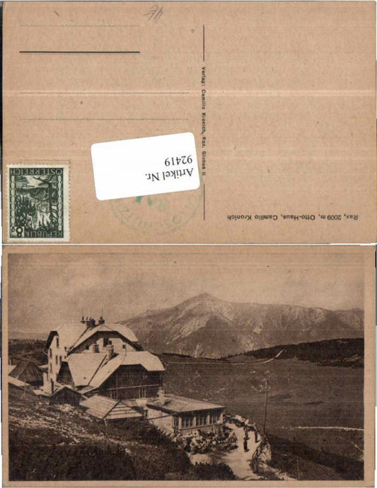 92419,Rax Otto Haus b. Reichenau Prein