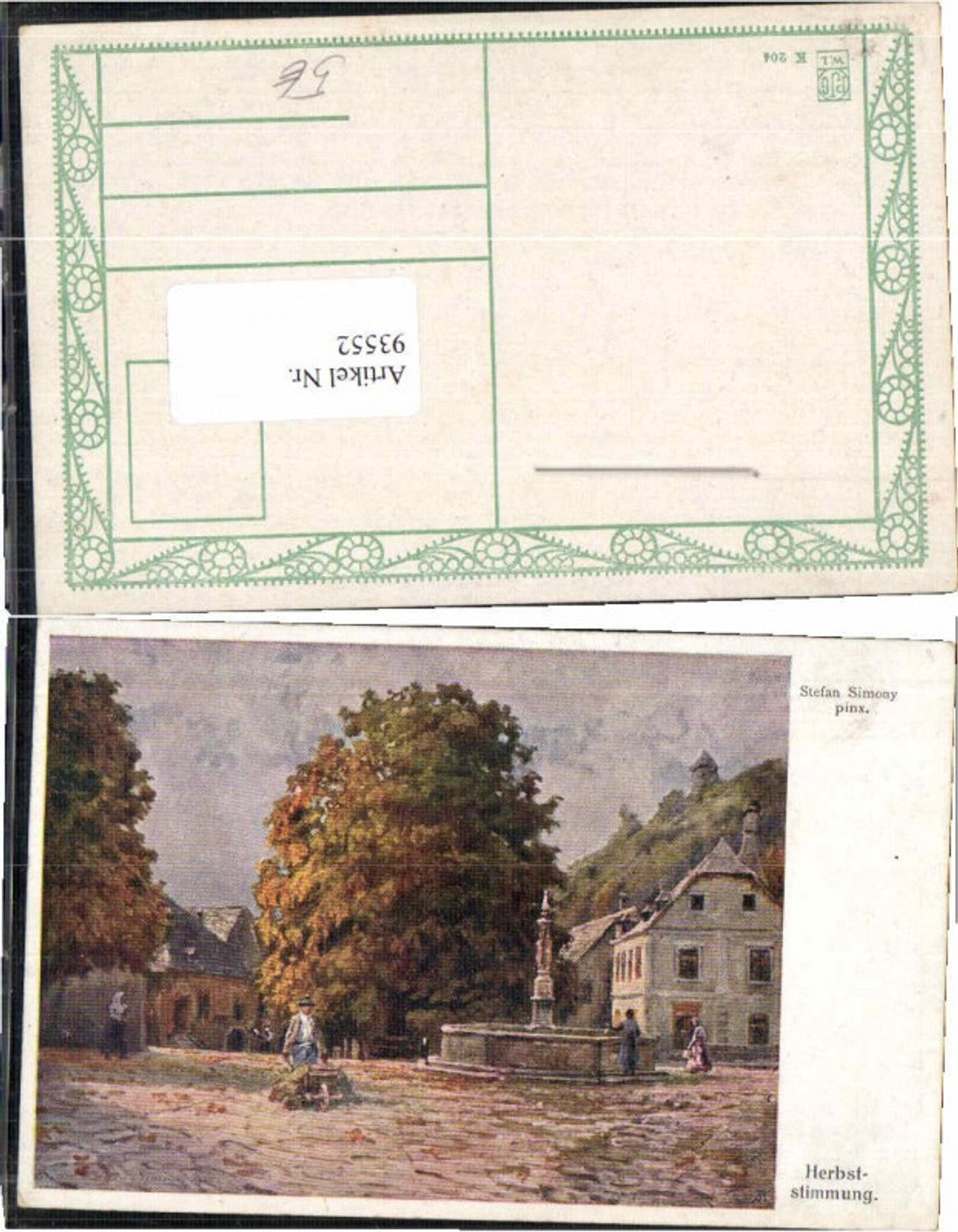 93552,Stefan Simony Herbststimmung Brunnen
