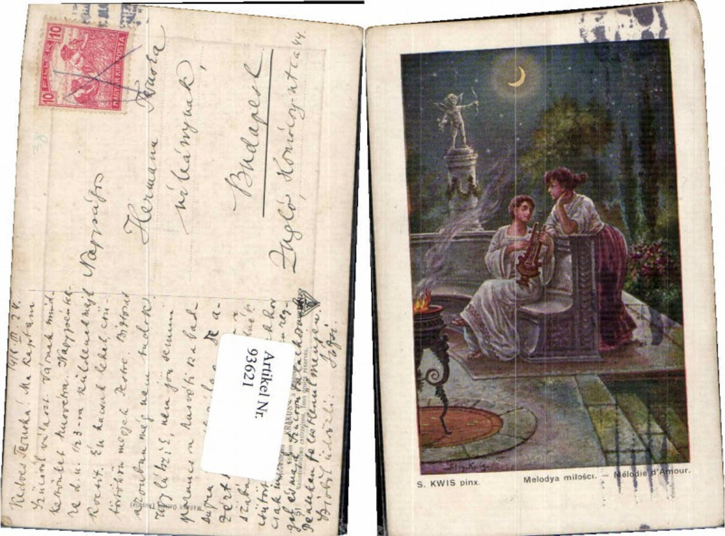 93621,S. Kwis Harve Liebeslied Mond Liebespaar Engel