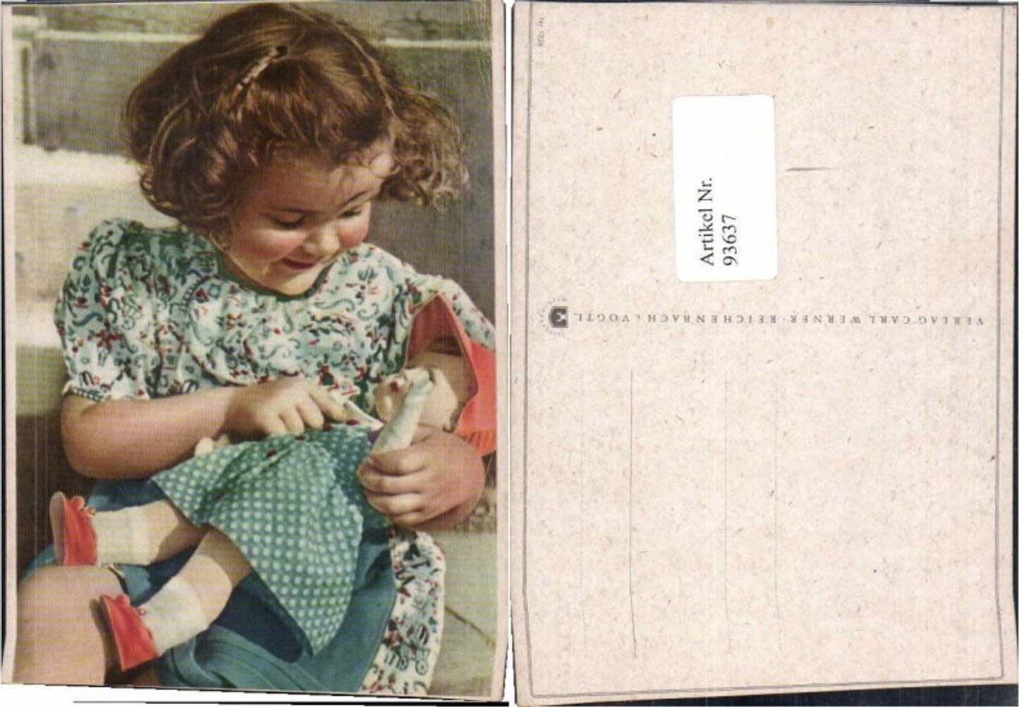 93637,Süsses Mädchen Puppe DOLL m. Locken